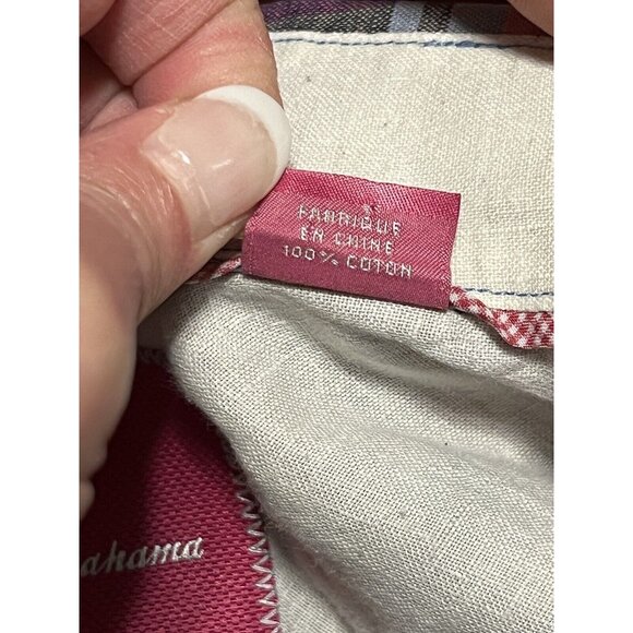 Tommy Bahama Pink Striped Long Sleeve Button-Up Shirt Size Medium Preppy Modern - Picture 12 of 12